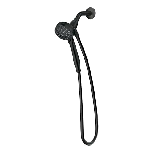 Moen 26100BL Engage 3.5" Handheld Showerhead, Magnetix, Black | 3.5" spray face, 6 spray settings, Magnetix docking system, detachable handheld design, matte black finish - color: Matte Black, size: Showerhead