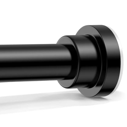 Shower Rod 31-63" Black Spring Tension Curtain Rod Adjustable | 7/8" Shower Curtain Rod Carbon Steel Tube, Rust-Proof Non-Slip Tool-Free, Curtain Rods for Windows Bathroom Room Divider - color: Black, size: 31"-63"-1P