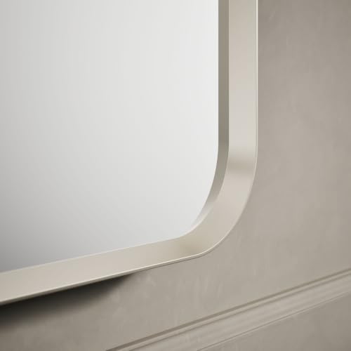 Kohler Essential 30 in. W x 45 in. H Rectangular Framed Wall Mount Bathroom Vanity Mirror in Brushed Nickel - color: Brushed Nickel, size: 45"L x 30"W, style: Rectangle