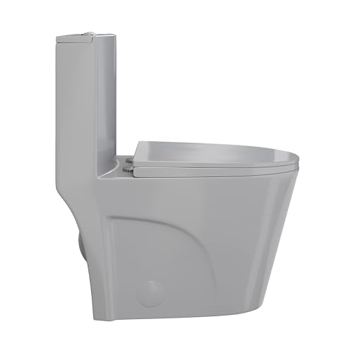 St. Tropez One-Piece Elongated Toilet Vortex™ Dual-Flush 1.1/1.6 gpf in Glossy Gray