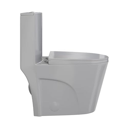 St. Tropez One-Piece Elongated Toilet Vortex™ Dual-Flush 1.1/1.6 gpf in Glossy Gray