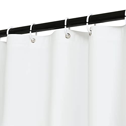 Shower Curtain Liner with Hooks 59W x 71H Inch,Small Stall Singe Narrow Size Waterproof PEVA Shower Curtain for Bathroom, with Bottom Magnets/White - size: 59"W x 71"L (Pack of 1)