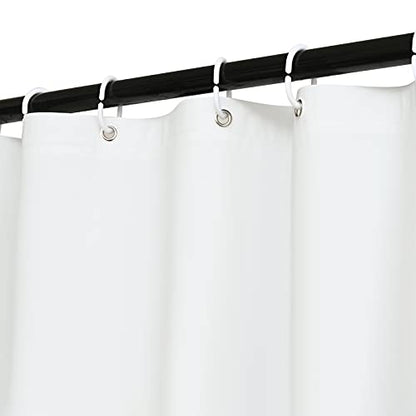 Shower Curtain Liner with Hooks 59W x 71H Inch,Small Stall Singe Narrow Size Waterproof PEVA Shower Curtain for Bathroom, with Bottom Magnets/White - size: 59"W x 71"L (Pack of 1)