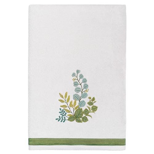 Verdant 4-Piece Luxury Towel Set, Applique Embroidered Bouquet, Plush Turkish Cotton, Durable & Quick Dry, Vibrant Bathroom Ensemble, 2 Bath 2 Hand Towels, Silver - color: Silver, size: 2 Pcs Bath 2 Pcs Hand Towel