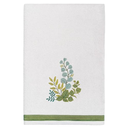 Verdant 4-Piece Luxury Towel Set, Applique Embroidered Bouquet, Plush Turkish Cotton, Durable & Quick Dry, Vibrant Bathroom Ensemble, 2 Bath 2 Hand Towels, Silver - color: Silver, size: 2 Pcs Bath 2 Pcs Hand Towel