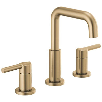Delta Nicoli Brushed Gold Faucet 3 Hole, 8 Inch Widespread Bathroom Sink Faucet for Vanity, Push-Pop Drain Assembly, Champagne Bronze 35849LF-CZ - color: Champagne Bronze