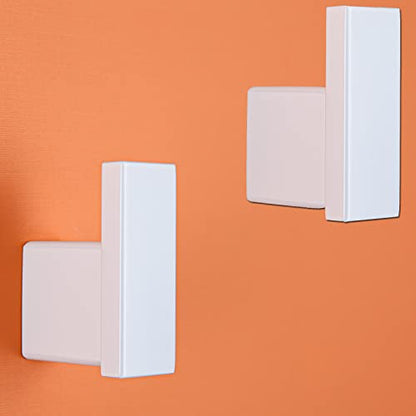 RANDOM White Towel Hooks Bathroom Hardware Accessories Wall Hook SUS 304 Stainless Steel Matte White Robe Hook for Bathroom Kitchen,Contemporary Style Wall Mounted 2 Pack.96009-8MW3 - color: Single Hook-Matte White