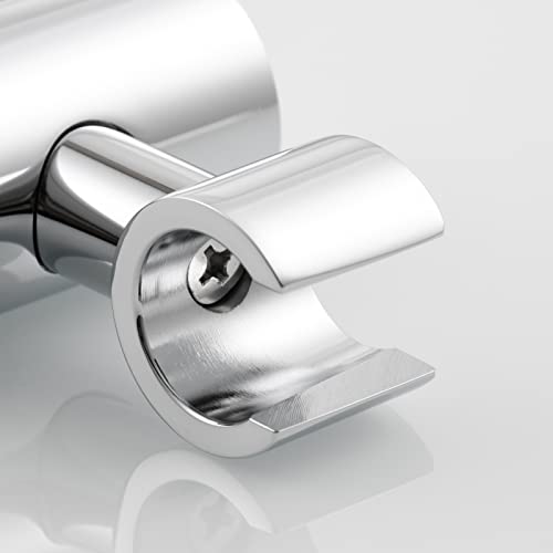 Brass Handheld Shower Bracket Adjustable Shower Head Holder for Slide Bar 25mm O.D, Chrome, ST38A - color: Chrome