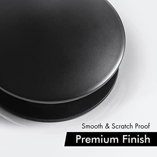 KES Bathroom Sink Drain Without Overflow Sink Drain Stopper Matt Black Pop Up Drain, All Metal Rustproof Brass and 304 Stainless Steel, S2008D-BK - color: Matte Black, style: NO Overflow (Big Cap)