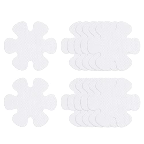 HARFINGTON 12pcs Non Slip Bathtub Stickers Bath Shower Floor 3.15" Anti-Slip Sticker Tape Flower Style Decals for Bathroom Kitchen Bathtub Treads Stairs, White - color: White, size: 3.15"