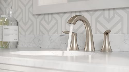 Pfister Weller Bathroom Sink Faucet, 8-Inch Widespread, 2-Handle, 3-Hole, Brushed Nickel Finish, LG49WR0K (Pack of 3) - color: Brushed Nickel, size: 3 Pack