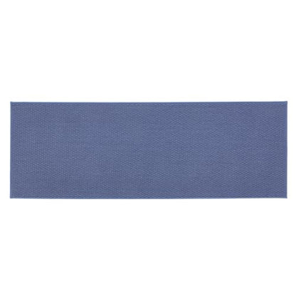 TYUU Bathroom Runner Rugs, Long Bath Mat Runner Washable Thin Quick Dry Low Pile Bathroom Runner Rugs Non Slip, Denim Blue 24"x70" - color: Denim Blue01, size: 2' X 5'10" (Runner)