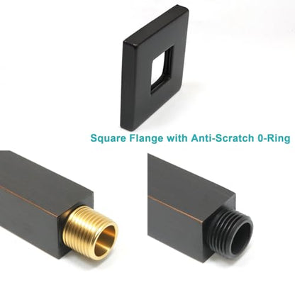 Enga Brass 3 Inch Ceiling Mount Shower Arm with Flange, Oil Rubbed Bronze - color: Oil Rubbed Bronze, style: 3 Inch