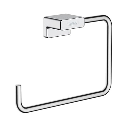 hansgrohe AddStoris Modern Towel Ring in Chrome, 41754000 - color: Chrome