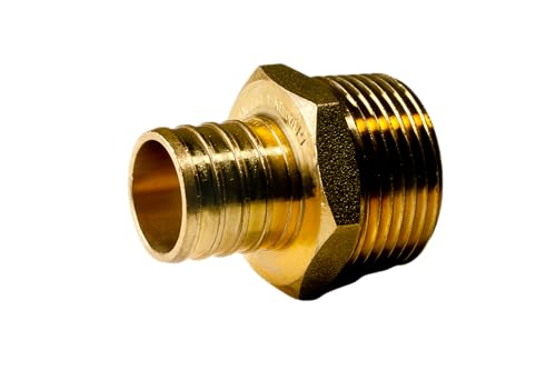2 Pack XFITTING 1 inch Pex x 1 inch Male NPT Adapter, 1" Pex MNPT - size: 1" Pex x 1" Male