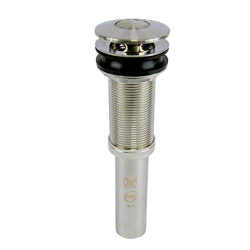 Danco 89462A Decorative Push-Button Sink Drain without overflow, Brushed Nickel - color: Brushed Nickel, style: without Overflow