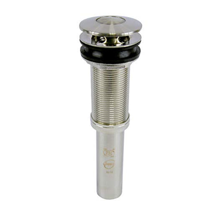 Danco 89462A Decorative Push-Button Sink Drain without overflow, Brushed Nickel - color: Brushed Nickel, style: without Overflow