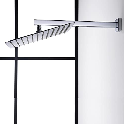 Cascada Digital 12” Wall Mounted Shower System with Single Handle & LCD Display, 3 Functions (Rainfall, Body jets & Handheld) (Brushed Nickel) - color: Brushed Nickel