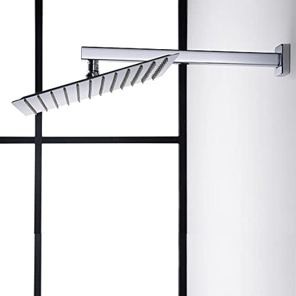Cascada Digital 12” Wall Mounted Shower System with Single Handle & LCD Display, 3 Functions (Rainfall, Body jets & Handheld) (Brushed Nickel) - color: Brushed Nickel