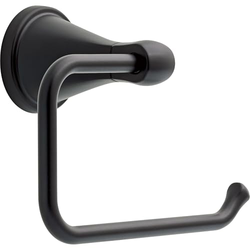 Delta Faucet Becker (1-Pack) Toilet Paper Holder, Matte Black, Wall Mounted Euro Hook Design BCK50-MB - color: Matte Black