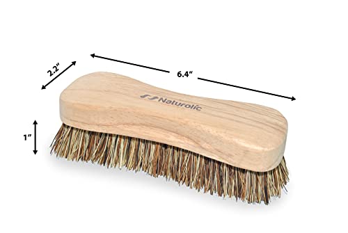 All-Natural Wooden Scrub Brush Set | Wooden Handle | Tampico and Palmyra bristles | Eco Friendly Cleaning Products | Pack of 2