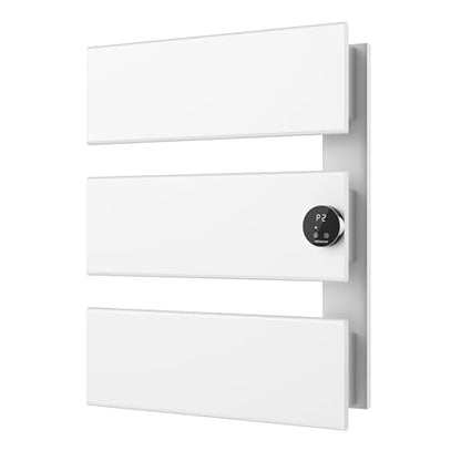 K&KALONZO Electric Towel Warmer Wall Mounted, Fast Heat in 2 Min, NTC Safety | 5 Timers & 3 Heat Levels Control, 2H Rapid Dry, Plug-In/Hardwired, Anti-Scald, Aluminum Heated Towel Rack for Bathroom, K3RW - color: White, size: 3-Bar