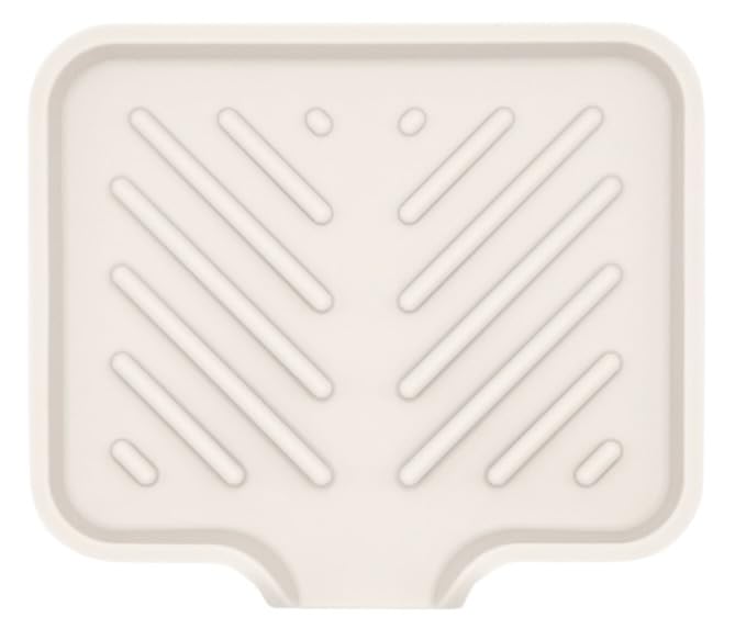 Silicone Soap Dish Tray and Sponge Holder with Drain Chute and Feet | 3-Way Sloped Design | Bathroom and Kitchen Sink Organizer Caddy (Vanilla Cream, 5"x4", 3.5 Ounces) - color: Vanilla Cream, size: 5"x4"