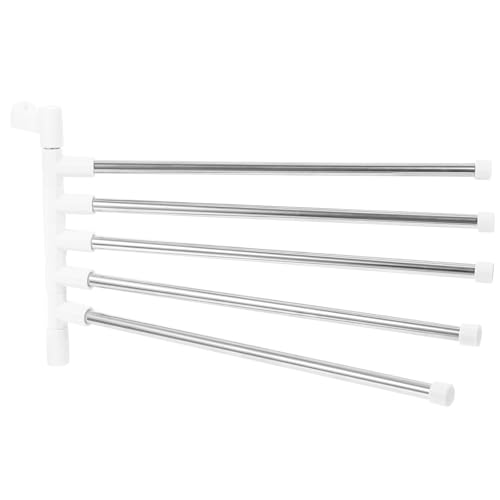 Rotatable Stainless Steel Towel Rack Wall Mount Holder Space-Saving Storage Shelf for Bathroom with Stylish Design