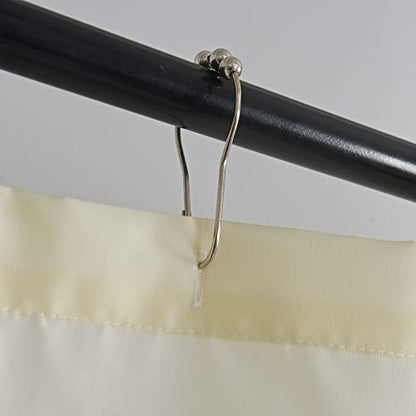 Waterproof Nylon Fabric Shower Curtain or Liner Machine Washable & Breathable 72x72inch (Standard Size) Ivory 1 Panel