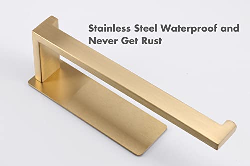 Hand Towel Holder, Strong Self Adhesive Hand Towel Ring, Thicken SUS304 Stainless Steel Hand Towel Bar/Rack, No Drilling Modern Hand Towel Hanger (Brushed Gold, 9 in) - color: Brushed Gold, size: 1 Pack 9 In