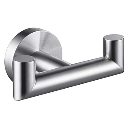 iplusmile Heavy Duty Stainless Steel Double Towel Hook Wall-Mounted Robe Hanger for Bathroom and -Saving Design and Towel Holder