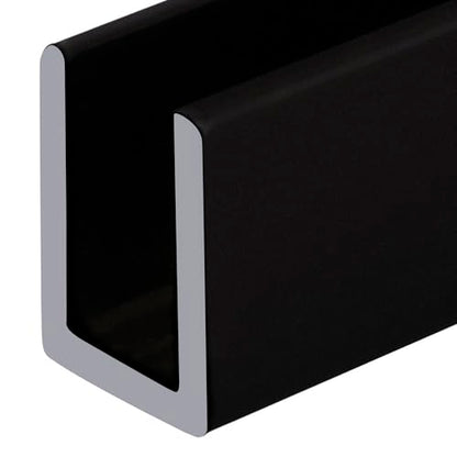 Brixwell SDCD380RB-CCP4 Oil Rubbed Bronze 3/8" Fixed Panel Shower Door Deep U-Channel 4 inch Sample - color: Oil Rubbed Bronze, size: 4 Inch - Sample