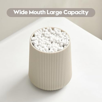 YAUKPH Beige Striped Toothbrush Holder | for Electric Toothbrushes Bathroom Organizer Cup for Toothpaste Kids & Adults - color: Beige Ribbed