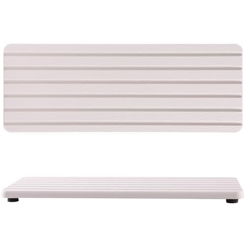 NiuYichee 2 PCS Water Absorbent diatomite Coasters, 10.2" x 4" Water Absorbing Stone Tray for Sink, Stone Drying mat for Kitchen Counter, Stone soap Tray Used for Hand Soaps & toiletries & Plants - color: White, size: 10.3 x 4 inches