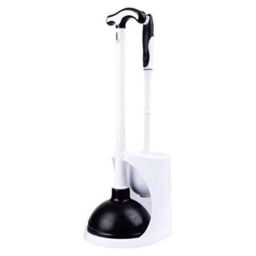 Fuller Brush Bowl Brush & Plunger in Caddy Set– 16-Inch Long Handle Brush – Pistol Grip Rubberized Plunger, Wide Base Caddy, Bathroom, Rim, Trap Cleaner (Pack of 1) - size: 16" Bowl Brush + Plunger