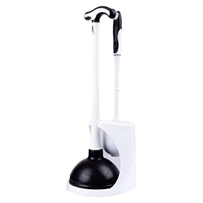 Fuller Brush Bowl Brush & Plunger in Caddy Set– 16-Inch Long Handle Brush – Pistol Grip Rubberized Plunger, Wide Base Caddy, Bathroom, Rim, Trap Cleaner (Pack of 1) - size: 16" Bowl Brush + Plunger