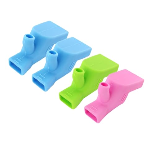 Water Spout Covers Portable Travel Mouthwash Cup for Tooth Brushing and Gargling Silicone Faucet Extender for Kids Sink Handle Extender for Bathroom and Kitchen Set of 4