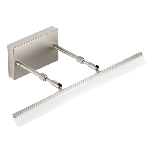 Aipsun Brushed Nickel Vanity Light Adjustable 20 inch Modern LED Bathroom Light Fixtures Over Mirror Rotatable Vanity Lighting 5500K - color: Brushed Nickel, size: 19.7 in