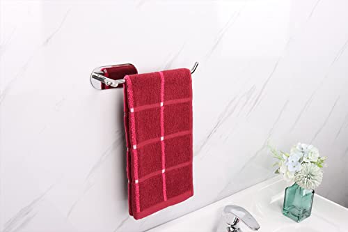 TocTen Hand Towel Holder, No Drilling Stick on Wall Towel Bar, SUS 304 Stainless Steel Towel Rod, Strong Self Adhesive Towel Rack/Hanger for Bathroom Kitchen (Polished Chrome) - color: Polished Chrome, size: 1 Pack 8.35 inch