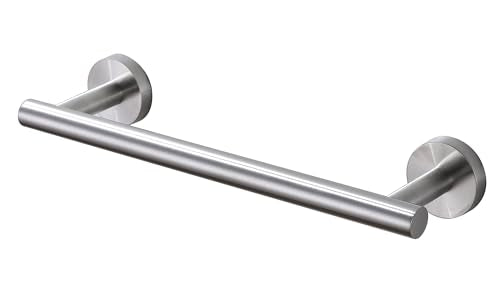 SEIDO 9 Inch Brushed Nickel Towel Bar, One-piece Hand Towel Bar Without Assembly, 304 Stainless Steel Bathroom Towel Holder 6.7" Hanging, Space-Saving Towel Rack for Bathroom, Lavatory, Kitchen, RV - color: Brushed Nickel, size: 9 Inch