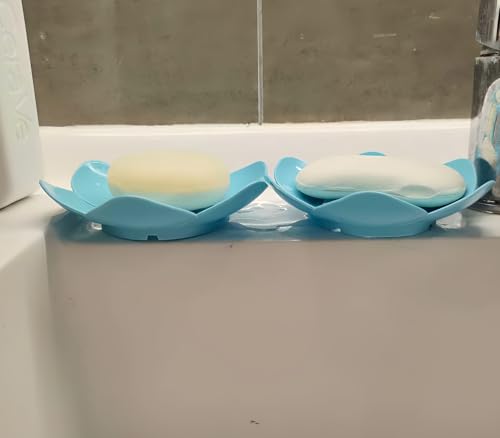 Soap Dish Soap Holder for Showerl Self Draining Bar for Shower Bathroom Bathtub Kitchen，Green+Green - color: Green+green