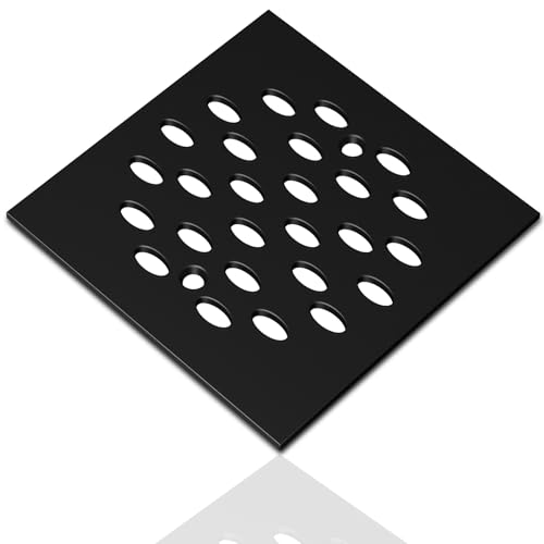 YFZGZA 4-1/4" Screw-in Square Floor Drain Cover | Shower Strainer Grate Drain Replacement Cover,Easy to Install, Removable Sus304 Stainless Steel