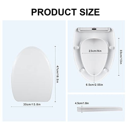 YNR Toilet Seat with Slow Close Hinges, Standard Elongated Toilet Seat with Non-slip Seat Bumpers, Easy to Install & Clean, Heavy Duty PP Material, Fits All Toilet Brands (Y7) - color: Y7