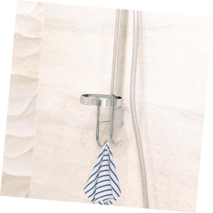 WOONEKY Stainless Steel Shower Hook Door Towel Hanger for Bathrobes Loofahs and Clothes Heavy Duty Glass Door Organizer No Installation Required - size: 12X5X4.8CM