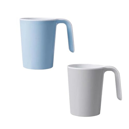 Minimalist Two-Tone Mouthwash Cup | Eco-Friendly PP Material | Stylish & Practical Design | A Household Essential (Blue & Gray)