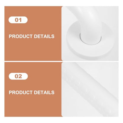 Non-Slip Bathroom Grab Bar Handrail for Bathtub and Toilet, Multi-Function Safety Shower Handle Textured Grip, Elderly and Disabled Support Aid for Fall Prevention