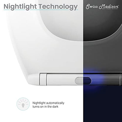 Lumiere Elongated Quick-Release Toilet Seat with Night Light