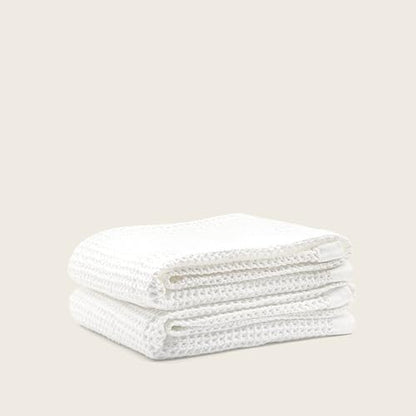 Sedona Waffle Bath Towels, 410 GSM 100% Cotton, Set of 2, Soft, Quick-Drying & Lightweight Waffle Weave Towels, White - color: White, style: Bath Towel (Set of 2)