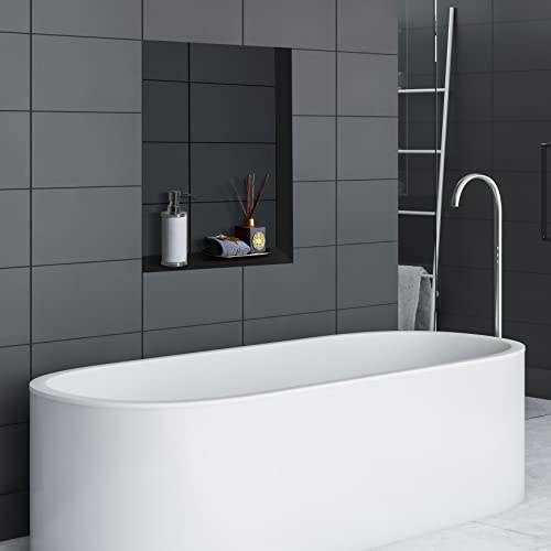 Suteck 17"x25" Shower Niche, Single Shelf Rectangle Tile-Ready Storage Box | 100% Waterproof ABS, Smooth Pre-Finished Edge, Flush Mount Or Horizontal/Vertical | Multi-Scene Use For Bathroom, Kitchen - size: 25"x17"