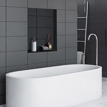 Suteck 17"x25" Shower Niche, Single Shelf Rectangle Tile-Ready Storage Box | 100% Waterproof ABS, Smooth Pre-Finished Edge, Flush Mount Or Horizontal/Vertical | Multi-Scene Use For Bathroom, Kitchen - size: 25"x17"